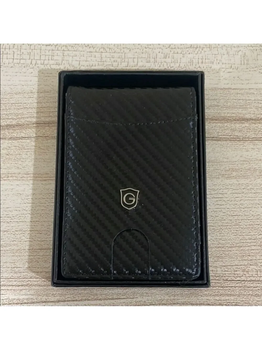 Girxon carbon fiber men's wallet. RFID blocking | Money Clip Lever